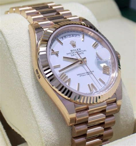 rolex rose gold vs yellow gold|rolex rose gold 40mm president.